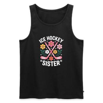 Eishockey Spruch Schwester Eishockey Geschenk - Men's Premium Organic Tank Top - black - Front - Michal (187cm)