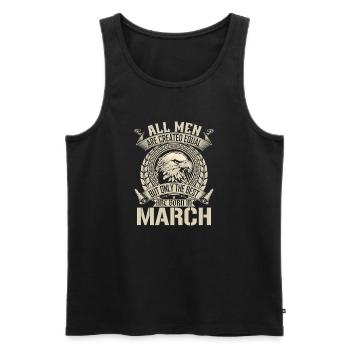 Eagle March Pride Emblem - Men's Premium Organic Tank Top - black - Front - Michal (187cm)