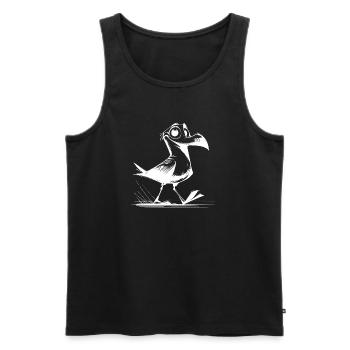 Bird flutterman with seagulls clown DNA - Men's Premium Organic Tank Top - black - Front - Michal (187cm)