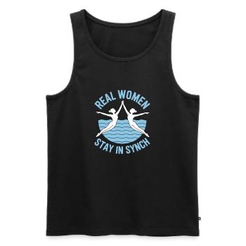 Synchronschwimmen Kunstschwimmen Wassersport - Männer Premium Bio Tank Top - Schwarz - Vorne - Michal (187cm)