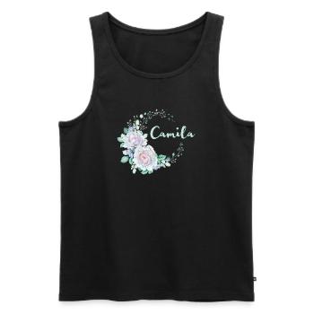 Für Camila - Männer Premium Bio Tank Top - Schwarz - Vorne - Michal (187cm)