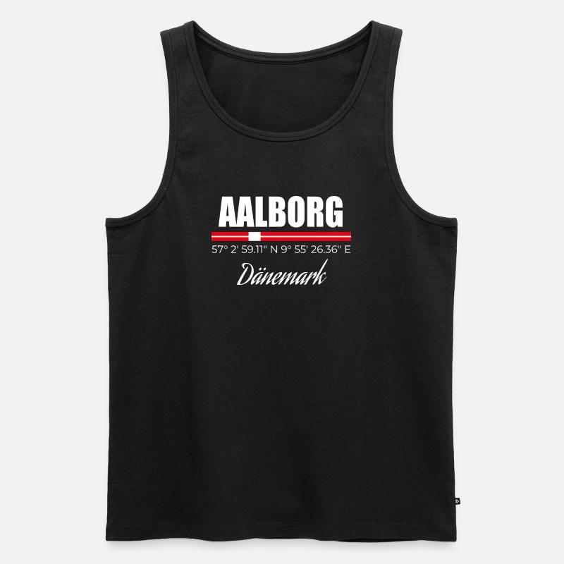 Aalborg - Männer Premium Bio Tank Top - Schwarz