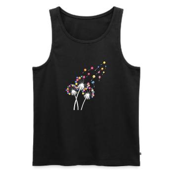 Löwenzahn-Billardkugel, lustiges Queue, Sportkunst - Männer Premium Bio Tank Top - Schwarz - Vorne - AI Model Male 178 light (178cm)