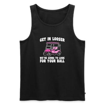 Get in looser golfer golf golf - Men's Premium Organic Tank Top - black - Front - AI Model Male 178 light (178cm)