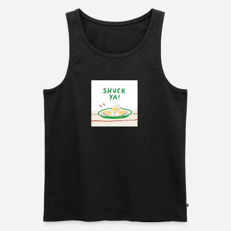 Lustiges Austern  Design - Männer Premium Bio Tank Top - Schwarz