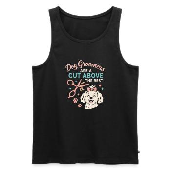 The best mechanics have beards - Men's Premium Organic Tank Top - black - Front - AI Model Male 178 light (178cm)