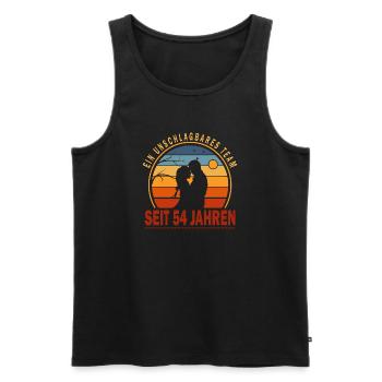 54 Years Relationship Anniversary Wedding Anniversary - Men's Premium Organic Tank Top - black - Front - Michal (187cm)