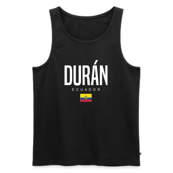 Durán Équateur Équatorien - Débardeur bio Premium Homme - noir - Devant - Michal (187cm)