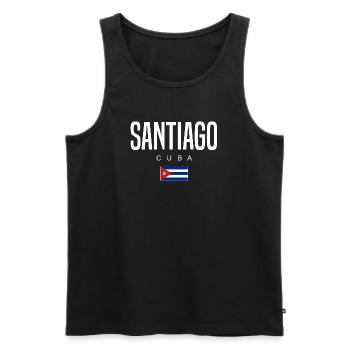 Santiago Cuba Cubans - Men's Premium Organic Tank Top - black - Front - AI Model Male 178 light (178cm)