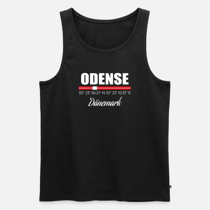 Odense - Männer Premium Bio Tank Top - Schwarz