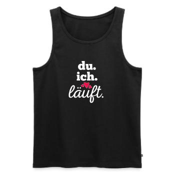 You I'm running – modern partner design - Men's Premium Organic Tank Top - black - Front - Michal (187cm)
