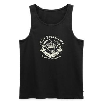 Roi du quartier - Débardeur bio Premium Homme - noir - Devant - AI Model Male 178 light (178cm)