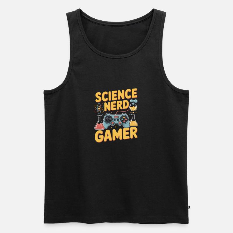 Science Nerd Gamer Controller Chemie Physik - Männer Premium Bio Tank Top - Schwarz