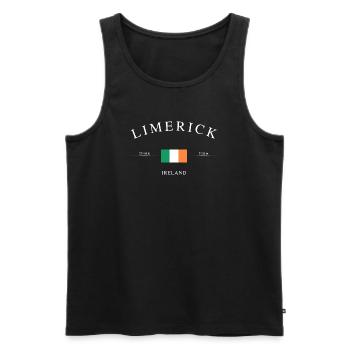 Limerick Irland – Urlaub Souvenir & Geschenk - Männer Premium Bio Tank Top - Schwarz - Vorne - AI Model Male 178 light (178cm)