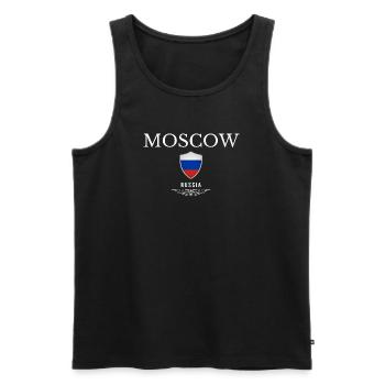 Moskau Russland, Souvenir Moskau - Männer Premium Bio Tank Top - Schwarz - Vorne - AI Model Male 178 light (178cm)