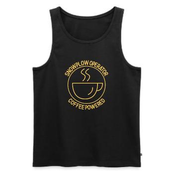Snowplow Operator Coffee Powered Snow Plow Driver - Men's Premium Organic Tank Top - black - Front - AI Model Male 178 light (178cm)