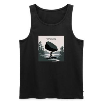 Empowered Équilibre Nature Succès Motivant - Débardeur bio Premium Homme - noir - Devant - AI Model Male 178 light (178cm)