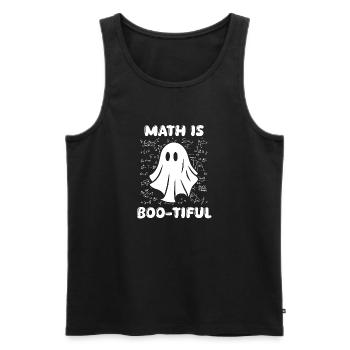 Halloween Math Is Boo-tiful Math Ghost Teacher - Men's Premium Organic Tank Top - black - Front - Michal (187cm)