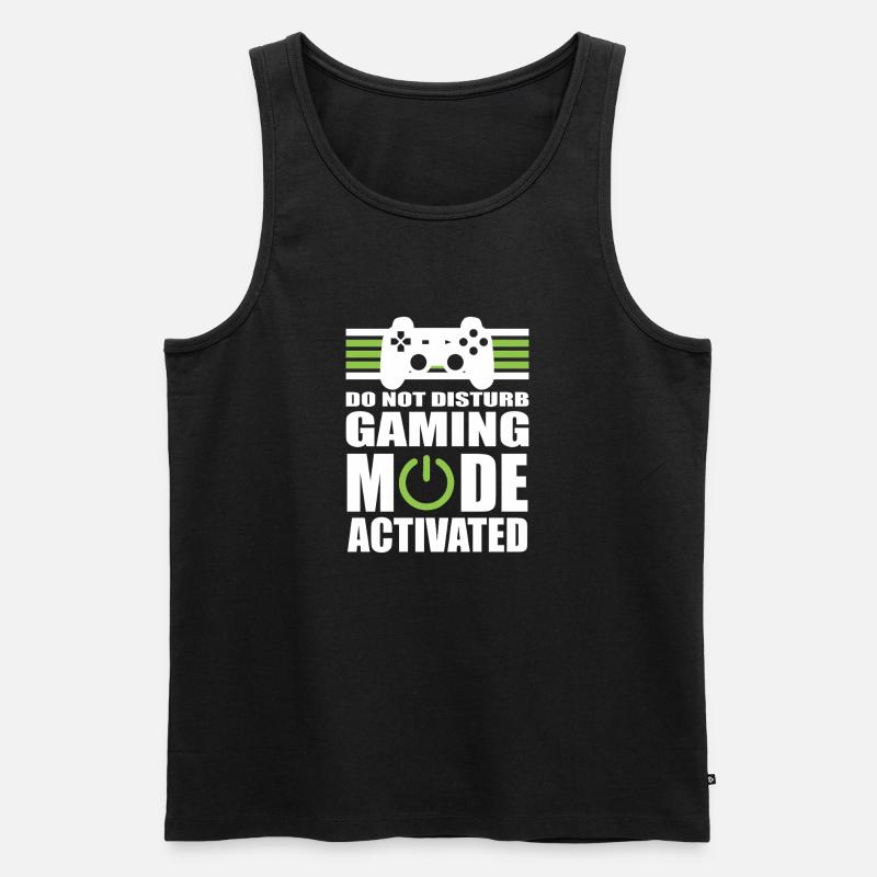 Gaming-Modus: Nicht stören - Männer Premium Bio Tank Top - Schwarz