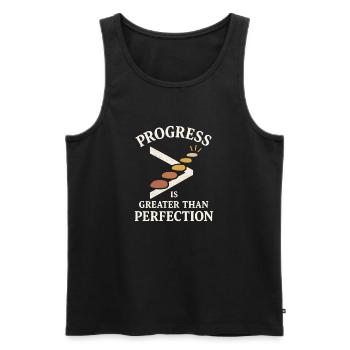 Staff for Alternative Education Teacher Second - Men's Premium Organic Tank Top - black - Front - AI Model Male 178 light (178cm)