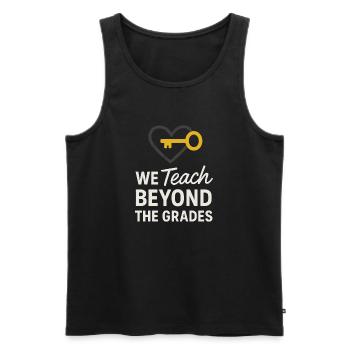 Staff for Alternative Education Teacher Second - Men's Premium Organic Tank Top - black - Front - AI Model Male 178 light (178cm)
