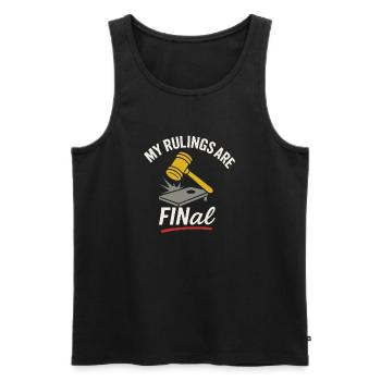 Cornhole Refere Offizielles Schiedsrichter - Männer Premium Bio Tank Top - Schwarz - Vorne - AI Model Male 178 light (178cm)