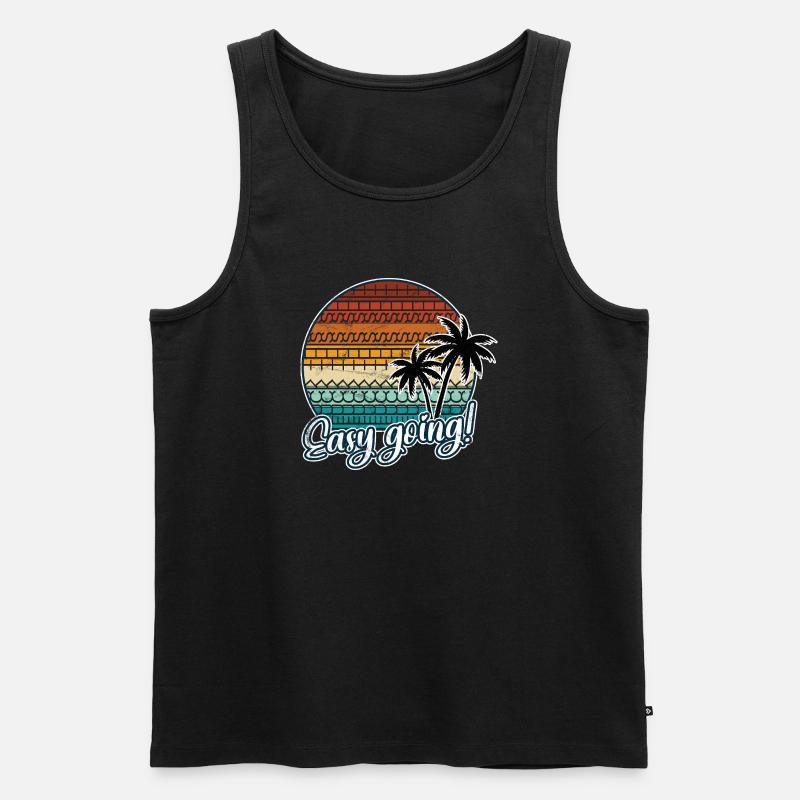 FUCK THIS SHIT versteckte Sarkasmus Botschaft - Männer Premium Bio Tank Top - Schwarz