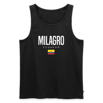 Milagro Équateur Équatorien - Débardeur bio Premium Homme - noir - Devant - Michal (187cm)