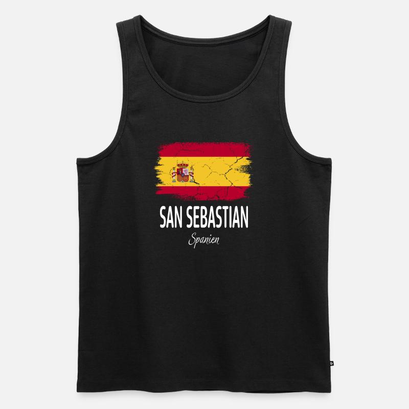 San Sebastian - Männer Premium Bio Tank Top - Schwarz