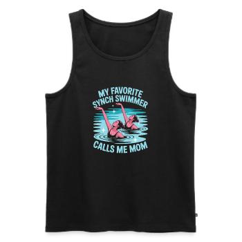 Synchronschwimmen Kunstschwimmen Wassersport - Männer Premium Bio Tank Top - Schwarz - Vorne - Michal (187cm)