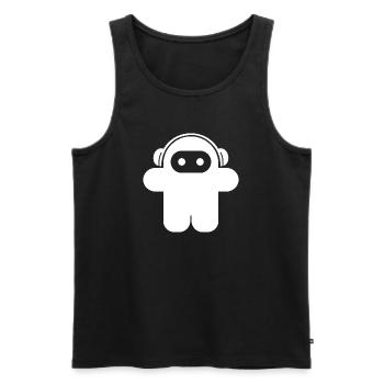 Audio Ninja – Astronaut Music Party Club Design - Men's Premium Organic Tank Top - black - Front - Michal (187cm)