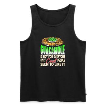 Guacamole Only Cool People Like It Funny Snack - Men's Premium Organic Tank Top - black - Front - AI Model Male 178 light (178cm)