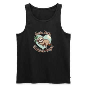 Not today maybe tomorrow sloth heart - Men's Premium Organic Tank Top - black - Front - Michal (187cm)