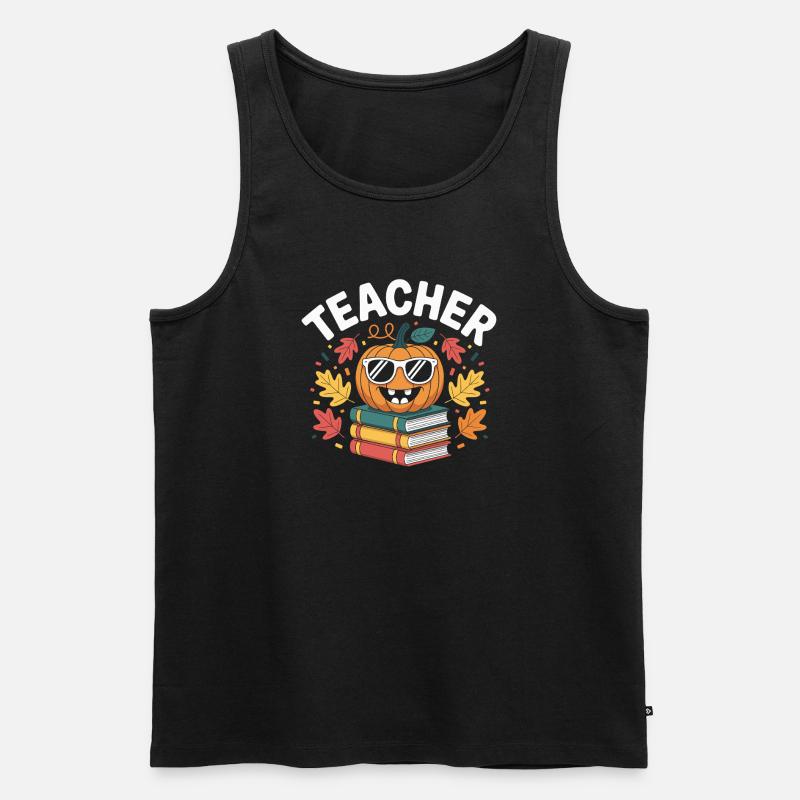 Lehrer Geschenkidee Herbst - Männer Premium Bio Tank Top - Schwarz