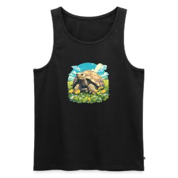 Tortoises Tortoise - Men's Premium Organic Tank Top - black - Front - AI Model Male 178 light (178cm)
