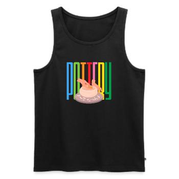 Art de la céramique Poterie du monde coloré - Débardeur bio Premium Homme - noir - Devant - Michal (187cm)