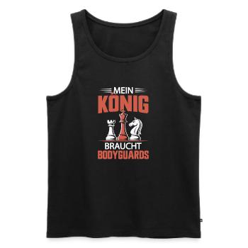 Chess Chess Piece King Bodyguard Gift - Débardeur bio Premium Homme - noir - Devant - Michal (187cm)