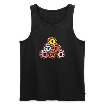 Bingo Game Bingo Balls Stack Bingo - Men's Premium Organic Tank Top - black - Front - AI Model Male 178 light (178cm)