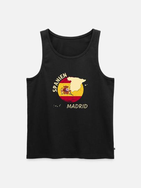 Madrid - Men's Premium Organic Tank Top - black
