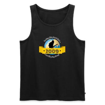 16. Geburtstag Rocking this planet since 10/2009 - Männer Premium Bio Tank Top - Schwarz - Vorne - Michal (187cm)