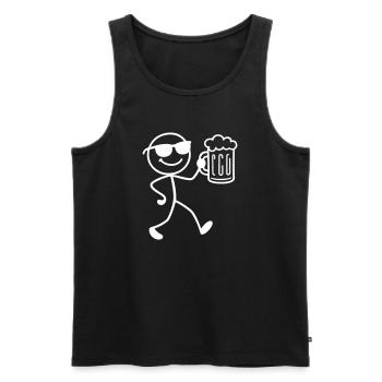 Booze Party Bière Bâton Figurine - Débardeur bio Premium Homme - noir - Devant - Michal (187cm)