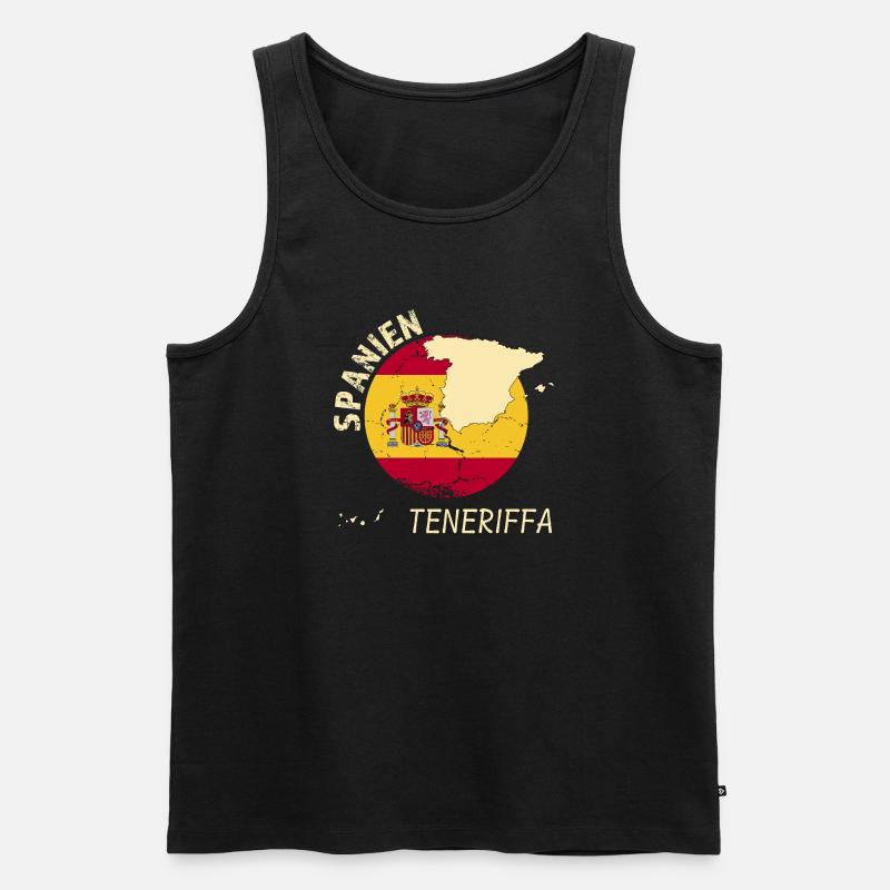 Teneriffa - Männer Premium Bio Tank Top - Schwarz