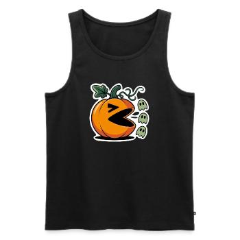 Halloween Pumpkin Gaming Design - Männer Premium Bio Tank Top - Schwarz - Vorne - AI Model Male 178 light (178cm)