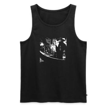 Gotische Kathedralen und der mysteriöse Doktor Plague - Männer Premium Bio Tank Top - Schwarz - Vorne - AI Model Male 178 light (178cm)