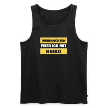 Heiko as a first name - Men's Premium Organic Tank Top - black - Front - Michal (187cm)
