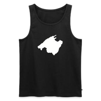 Malle Outline - Men's Premium Organic Tank Top - black - Front - AI Model Male 178 light (178cm)