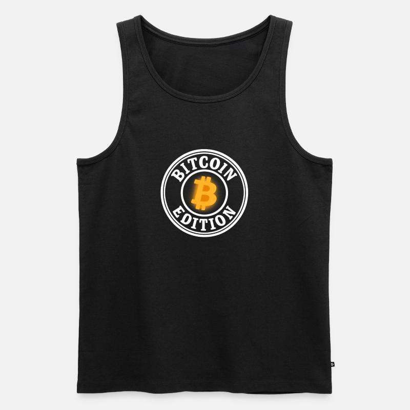Bitcoin_edition_weiss - Männer Premium Bio Tank Top - Schwarz