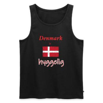 Hygelige Danemark Drapeau Illustration - Débardeur bio Premium Homme - noir - Devant - AI Model Male 178 light (178cm)