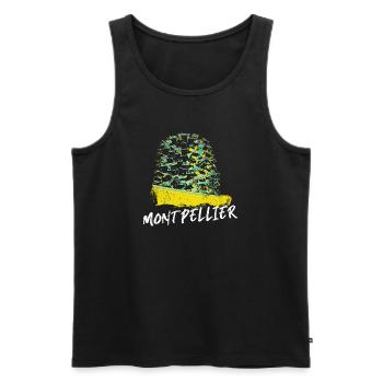 Montpellier Dynamische Farben in der Architektur - Männer Premium Bio Tank Top - Schwarz - Vorne - AI Model Male 178 light (178cm)