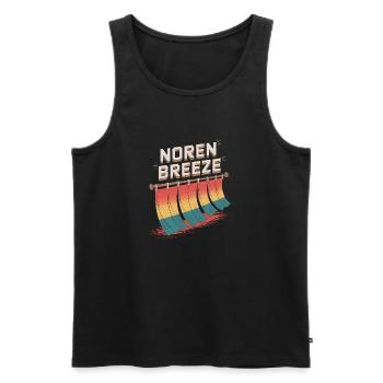 Noren Breeze Pop Culture Japanese Aesthetic - Männer Premium Bio Tank Top - Schwarz - Vorne - AI Model Male 178 light (178cm)